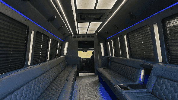 45 Passenger Party Bus Interior